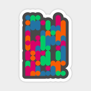 Colourful Geometric Animated Pattern Magnet