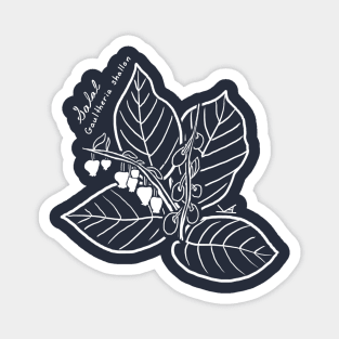 Salal line art Magnet