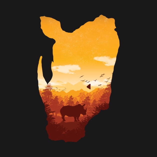 Rhino landscape by Jackson Lester