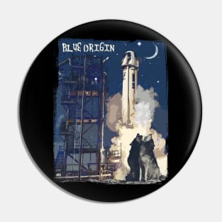 blue origin  launch Pin