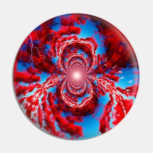 Red clouds vortex Pin