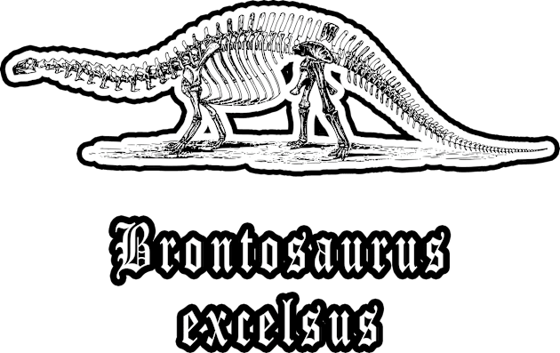 🦖 Fossil Skeleton of a Brontosaurus excelsus Dinosaur Kids T-Shirt by Pixoplanet