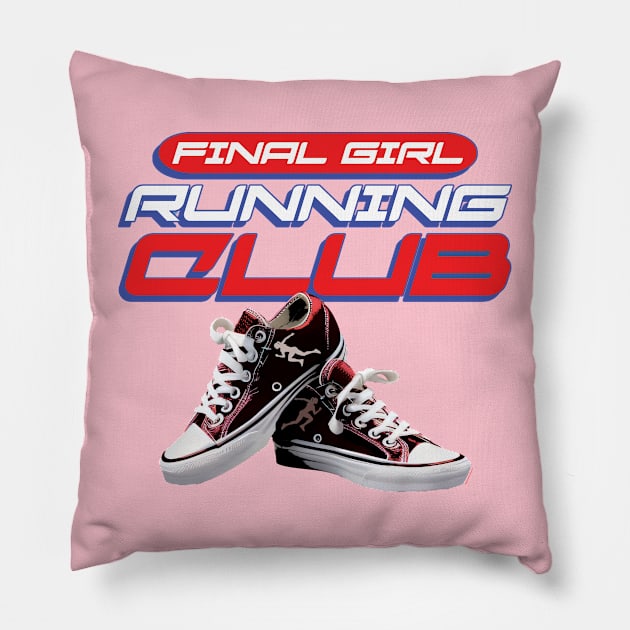 Final Girl Running Club Pillow by Daily Detour