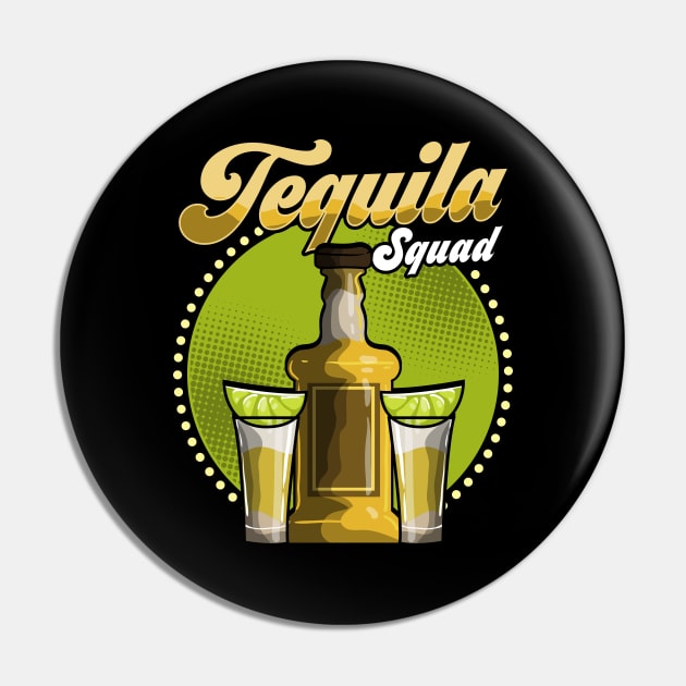 Cute Tequila Squad Margarita Drinking Drinkers Pin by theperfectpresents