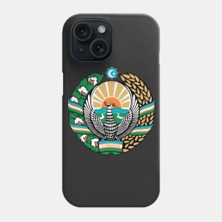 Coat of arms of Uzbekistan (latin version) Phone Case