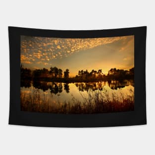 Sunset at Kaiafas lake Tapestry