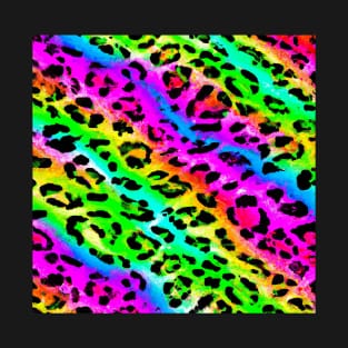 Leopard rainbow print skin pattern T-Shirt