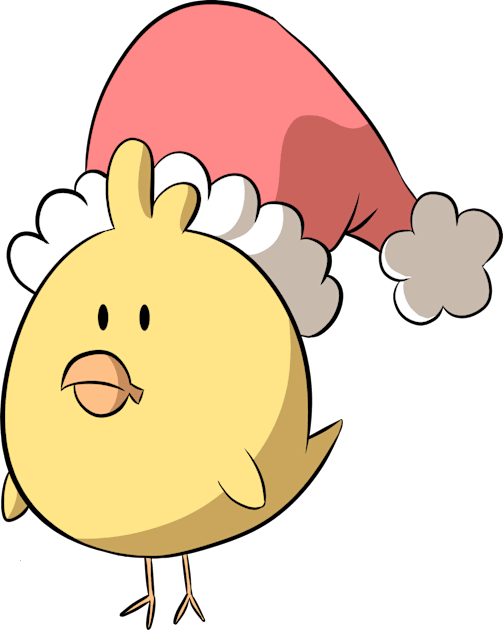 Cute Chick with Santa hat Kids T-Shirt by RizanDoonster