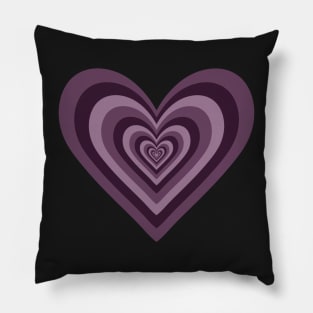 Aubergine Expanding Hearts Pillow