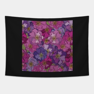 Flower pattern in violet colors , seamless Tapestry