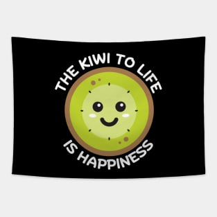 The Kiwi To Life Is Happiness | Kiwi Pun Tapestry