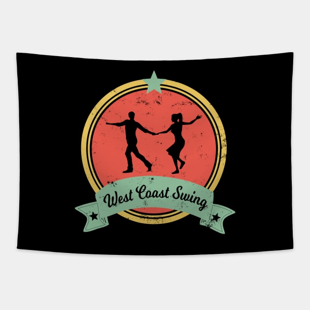 west coast swing wcs vintage washed out design Tapestry by echopark12