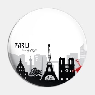 Paris Skyline Pin