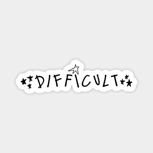 difficult - inspired by gracie abrams (version 2) Magnet by Erin Smart