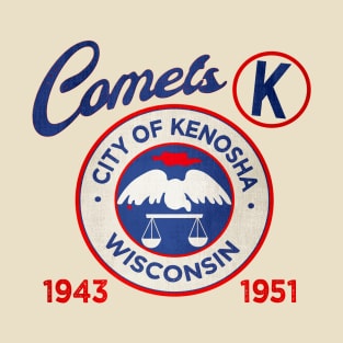 Kenosha Comets • AAGPBL Patch • Kenosha, Wisconsin T-Shirt