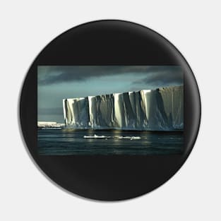Tabular Iceberg Antarctica - at Night Pin