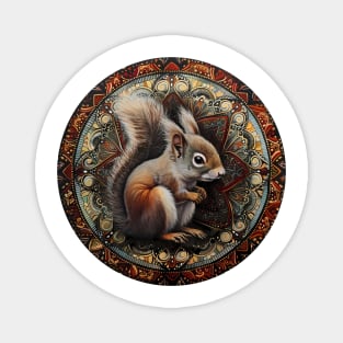 Mandala - Squirrel Magnet