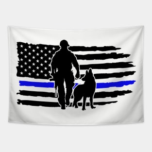 Thin Blue Line Flag for K9 Handlers Tapestry