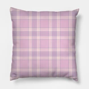 Soft Pink and beige Tartan Plaid Pattern Pillow