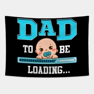 Cute Dad To Be Loading New Father Newborn Baby Tapestry