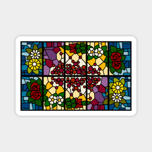 Modernist Stained Glass Window Magnet