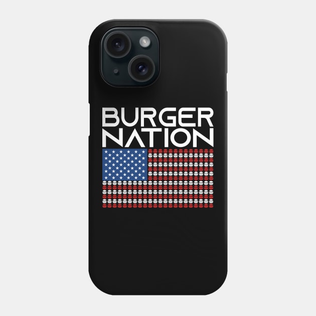 America Burger Usa Us Flag States Nation Phone Case by Monstershirts