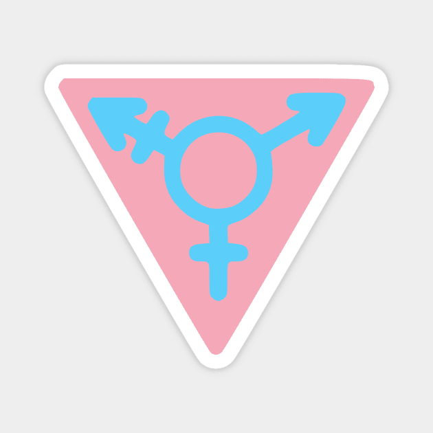 Pride Flag Color Variant of Nangeroni Trans Community Symbol Magnet by Totally Trans