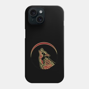 Wolf Totem In Scarlet and Gold Phone Case