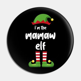 I'm The Mamaw Elf Family Matching Christmas Pajama Gifts Pin