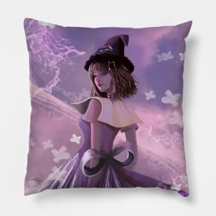 Pink Witch Fantasy Pillow