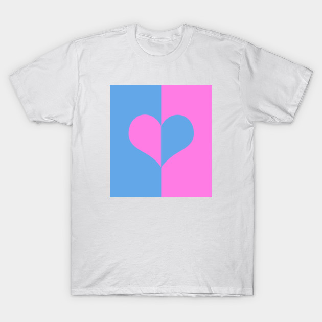 blue heart t shirt