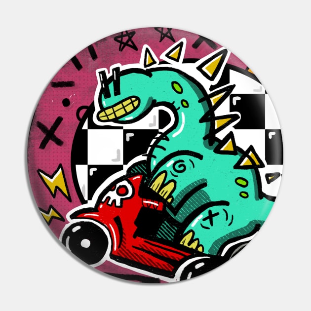 Dino Scoot Pin by Bad Uncle