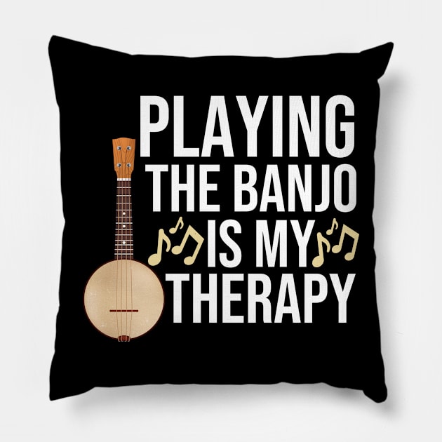 Banjo Player Pillow by The Jumping Cart