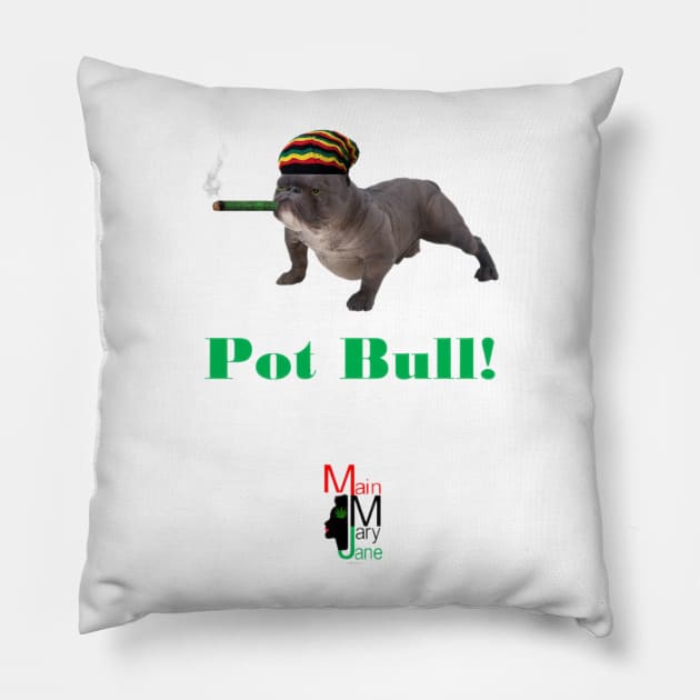 Pot Bull Pillow by Main Mary Jane Cannabis Collectibles