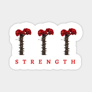 Triple Red Flowers Strength Magnet