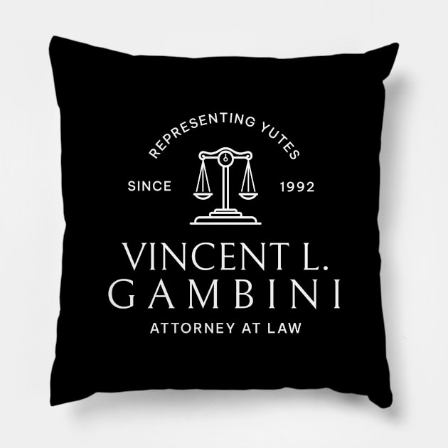 Vincent L. Gambini - Attorney at Law Pillow by BodinStreet