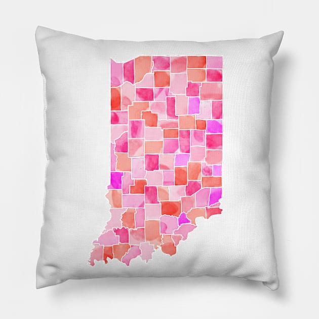 Watercolor Indiana Pillow by Oz & Bell