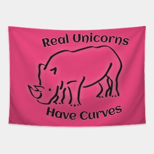 Real Unicorns Have Curves Tapestry