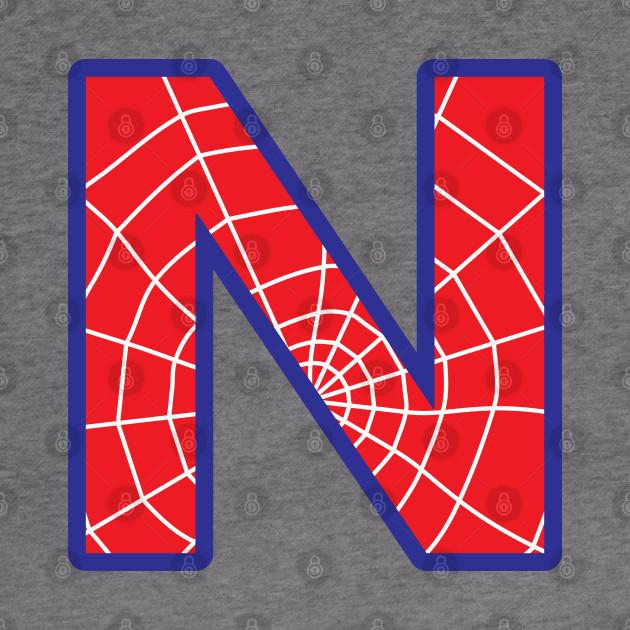spiderman letter n letter hoodie teepublic