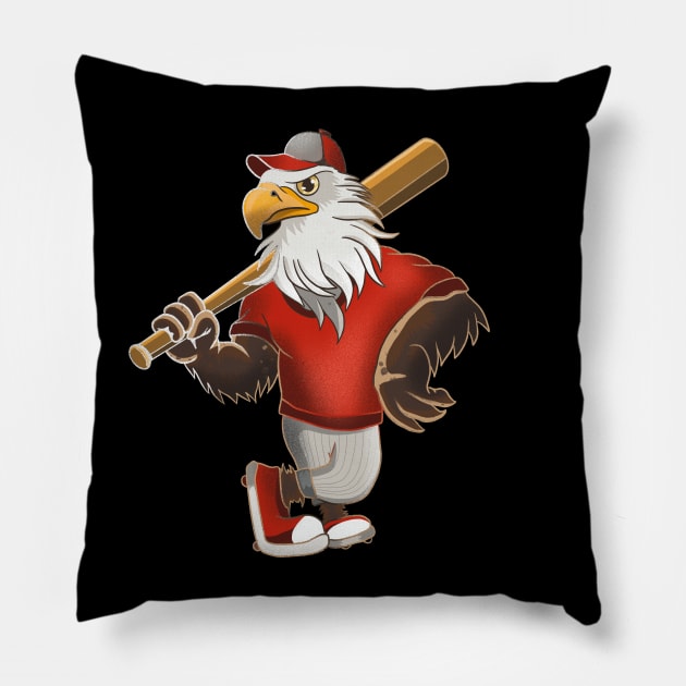 Baseball Eagle Standing Pillow by LetsBeginDesigns