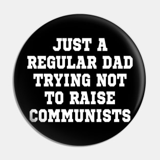 just a regular dad trying not to raise communists Pin