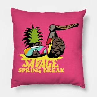 Savage Spring Break Binge-Watchers Podcast Tee Pillow