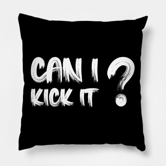 Can I Kick It Pillow by Oyeplot