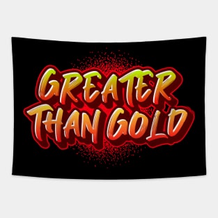 Greater Than Gold - Born For Greatness - Faith Based - Christian Tapestry