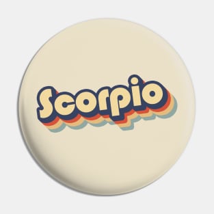 Scorpio Retro '70s Pin