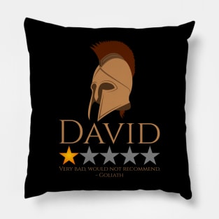 David & Goliath - Biblical Mythology Meme - Old Testament Pillow