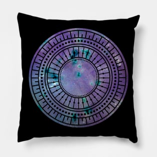 Purple galaxy mandala Pillow