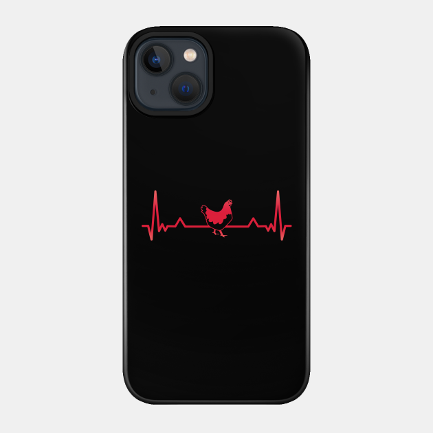 Chicken Heartbeat Animal Funny Gift - Farming - Phone Case