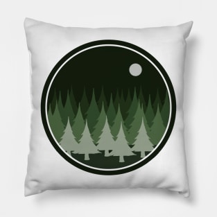 Forest Green Mountian Patch Pillow