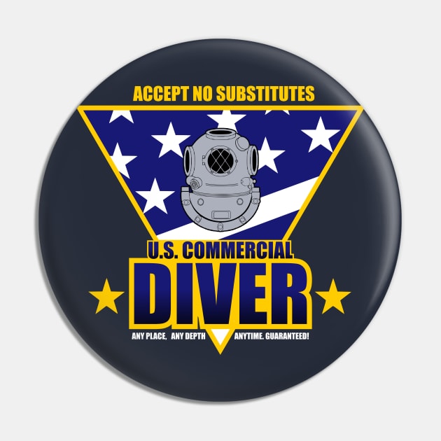 US Commercial Diver Pin by TCP